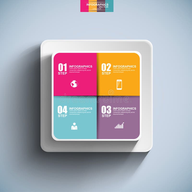 3D papel abstracto Infographic stock de ilustración 3D papel abstracto Infographic stock de ilustración