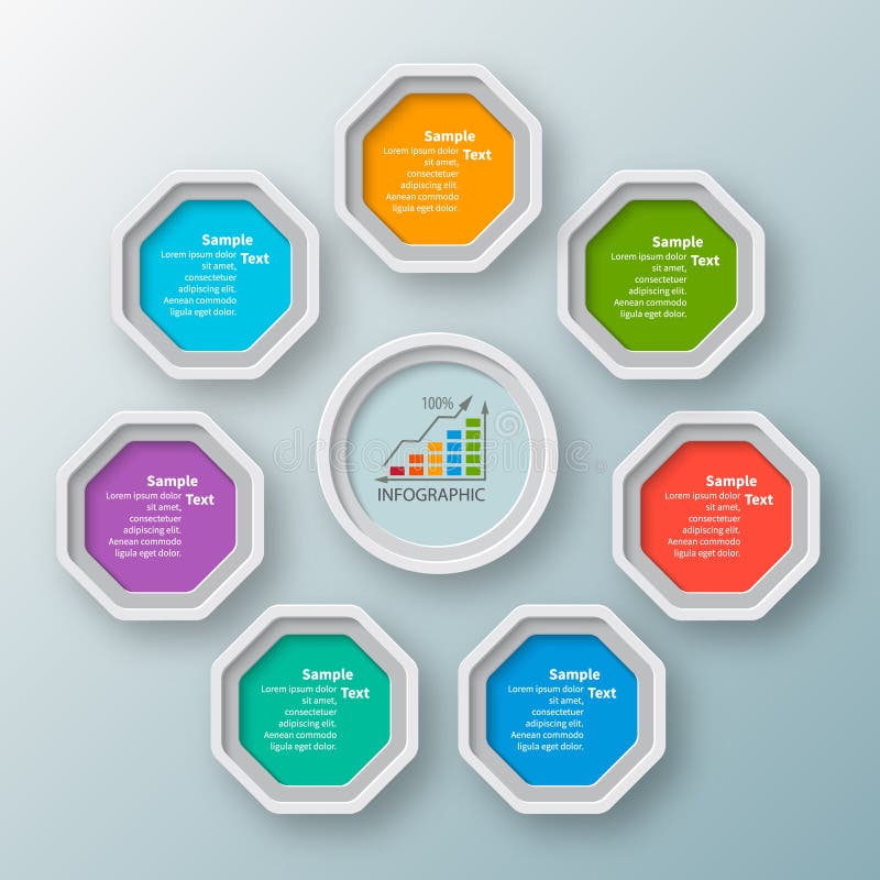 3D papel abstrato Infographics ilustração royalty free 3D papel abstrato Infographics ilustração royalty free
