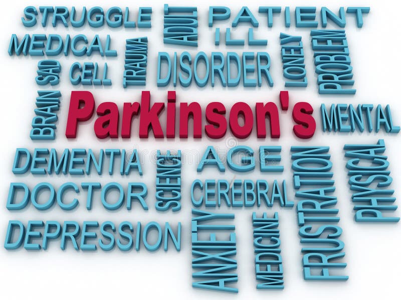 3d Parkinson choroby symbol odizolowywający na bielu Zdrowie psychiczne s ilustracja wektor 3d Parkinson choroby symbol odizolowywający na bielu Zdrowie psychiczne s ilustracja wektor
