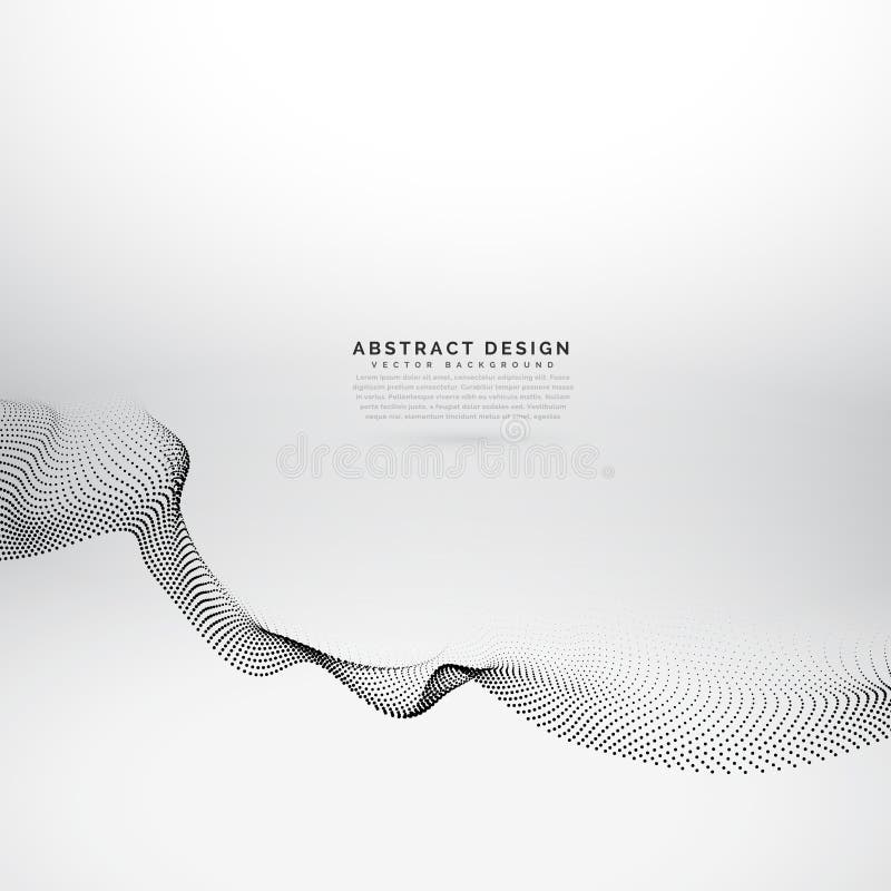 3d particles wave style abstract background stock illustration 3d particles wave style abstract background stock illustration