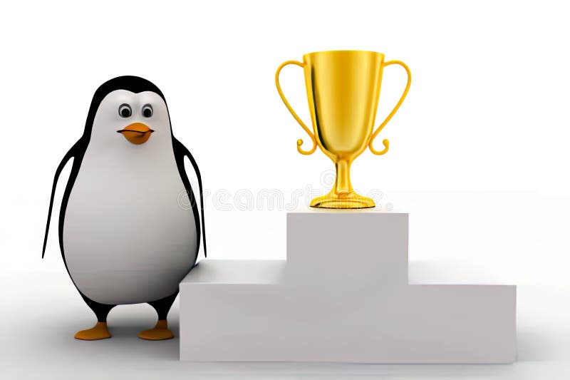 Penguin Winning Award Stock Illustrations 76 Penguin Winning Award