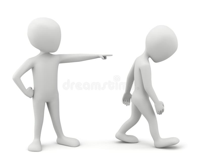 3d petites personnes - conflit. illustration libre de droits 3d petites personnes - conflit. illustration libre de droits
