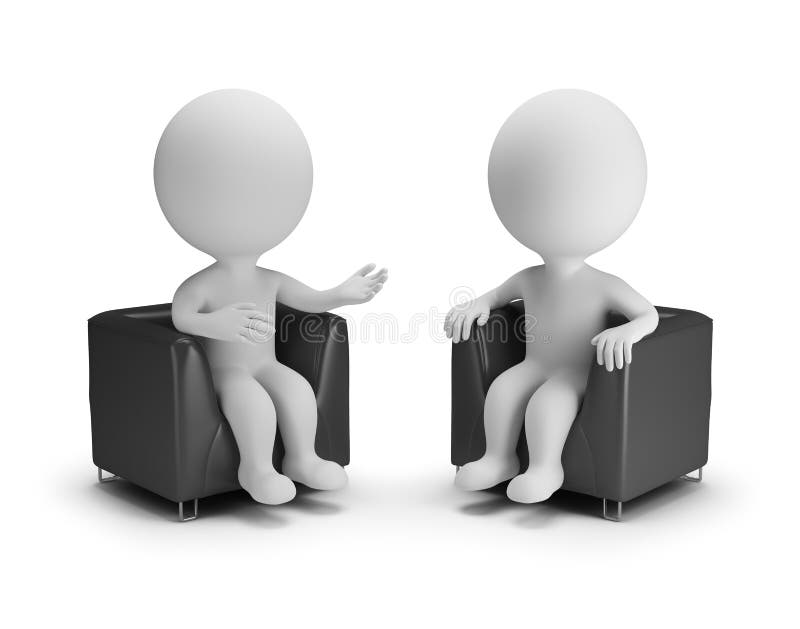 3d piccola gente - conversazione royalty illustrazione gratis