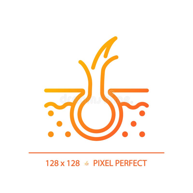 Pictograma gradient liniar subțire cu două capete despicate stock illustration
