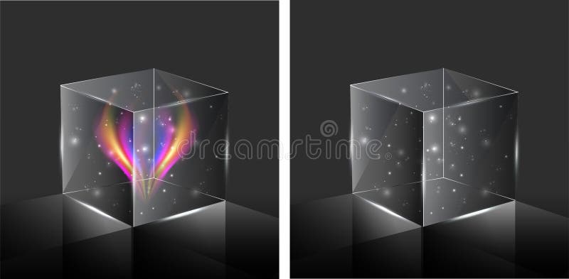 3D places abstraites, fond transparent en verre de cube illustration libre de droits 3D places abstraites, fond transparent en verre de cube illustration libre de droits