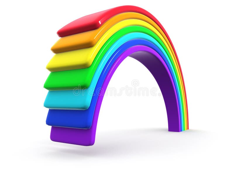 3d Plastic rainbow stock illustration. Illustration of colours 38800969