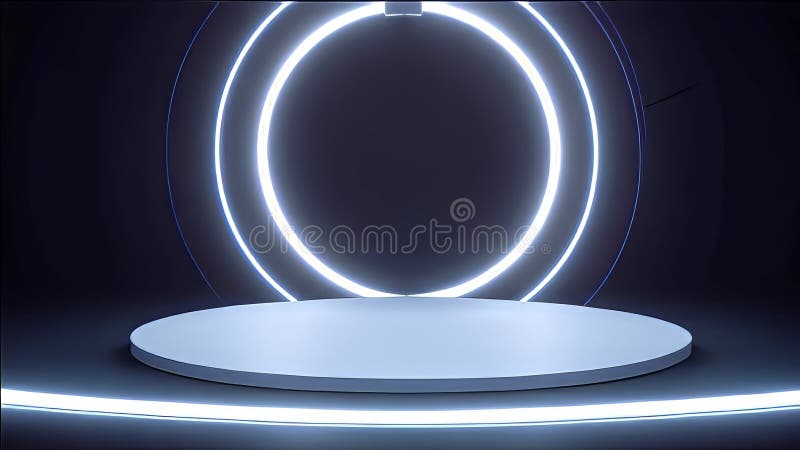 Fundal podium 3d. cameră de fundal Podium 3d. spațiu de afișare modern. stock illustration