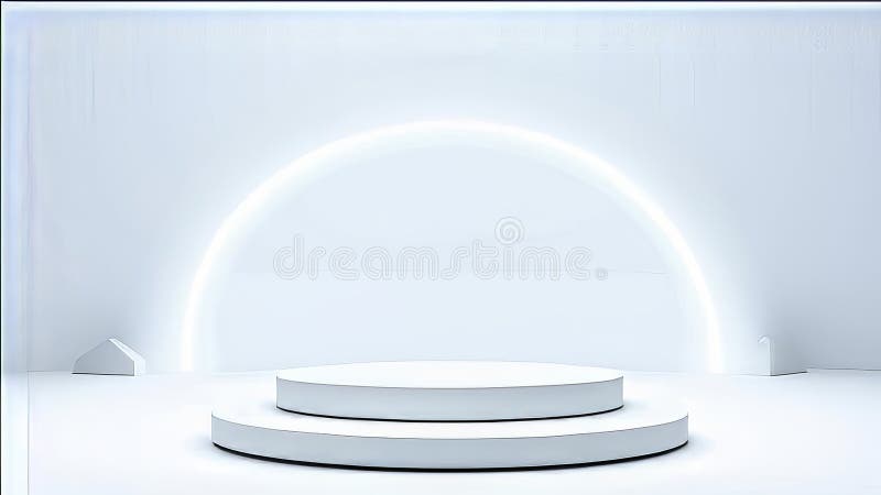 Fundal podium 3d. cameră de fundal Podium 3d. spațiu de afișare modern. stock illustration