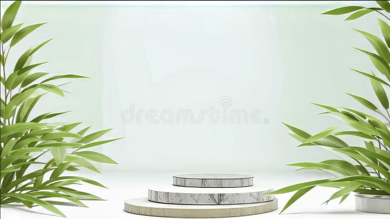 Fundal podium 3d. cameră de fundal Podium 3d. spațiu de afișare modern. royalty free illustration