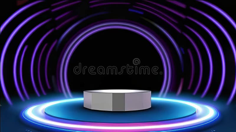 Fundal podium 3d. cameră de fundal Podium 3d. spațiu de afișare modern. vector illustration
