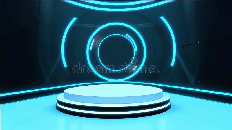 Fundal podium 3d. cameră de fundal Podium 3d. spațiu de afișare modern. vector illustration