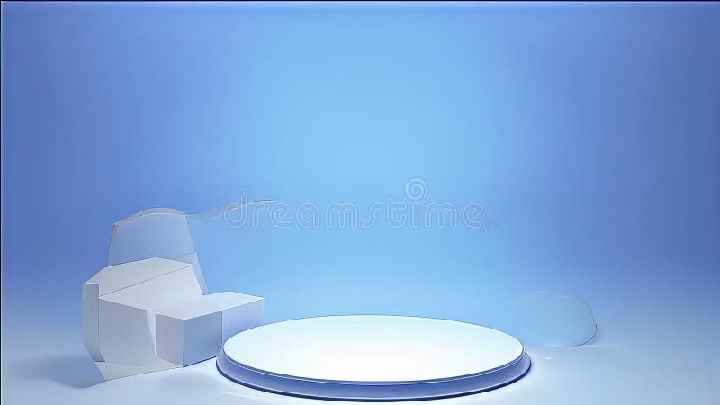 Fundal podium 3d. cameră de fundal Podium 3d. spațiu de afișare modern. vector illustration