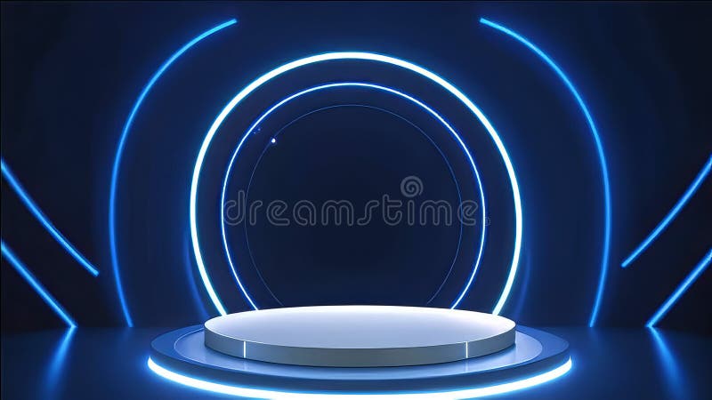 Fundal podium 3d. cameră de fundal Podium 3d. spațiu de afișare modern. vector illustration