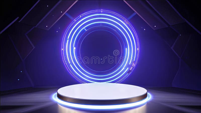 Fundal podium 3d. cameră de fundal Podium 3d. spațiu de afișare modern. stock illustration