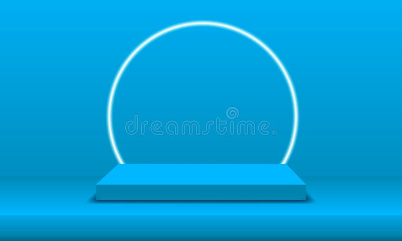 3d podium minimal scene with geometric products. Scene to show products. 3d podium product rendering background royalty free illustration