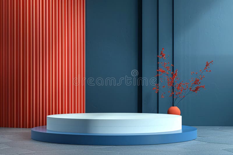 3d podium stand business and services product sale template financial services showcase themed background, generated ai royalty free illustration