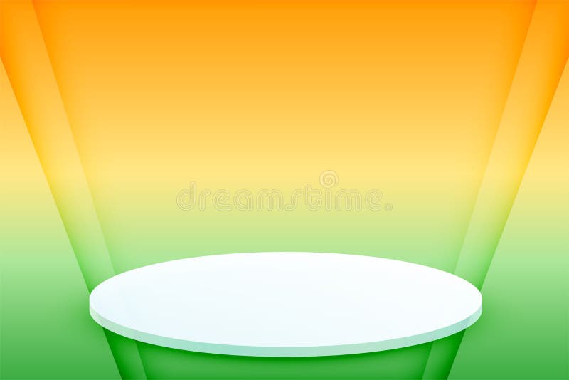 3d podium with indian flag colors background vector. 3d podium with indian flag colors background vector