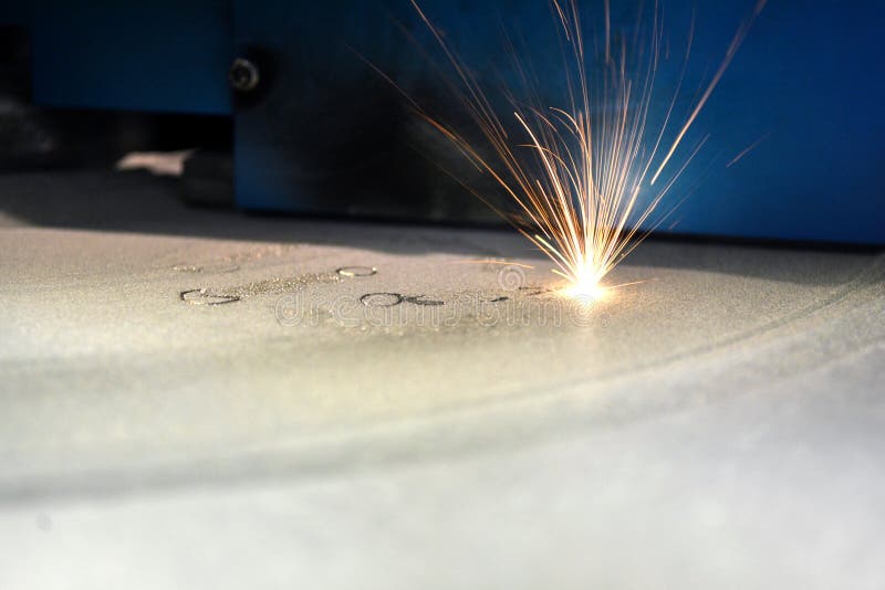 Laser Sintering Machine for Metal. 3D Printer Printing Metal. Stock