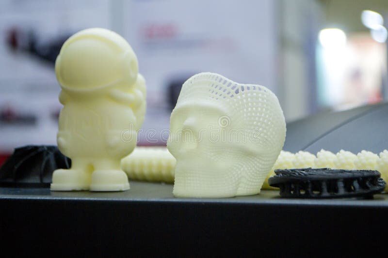 3D printer printing prototype molten plastic Process creating prototype model royalty free stock image