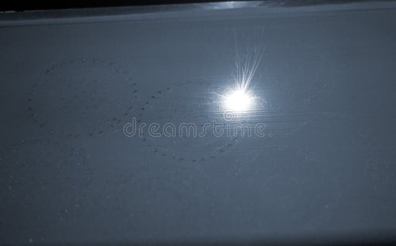 3D printer prints object from metal powder. stock images