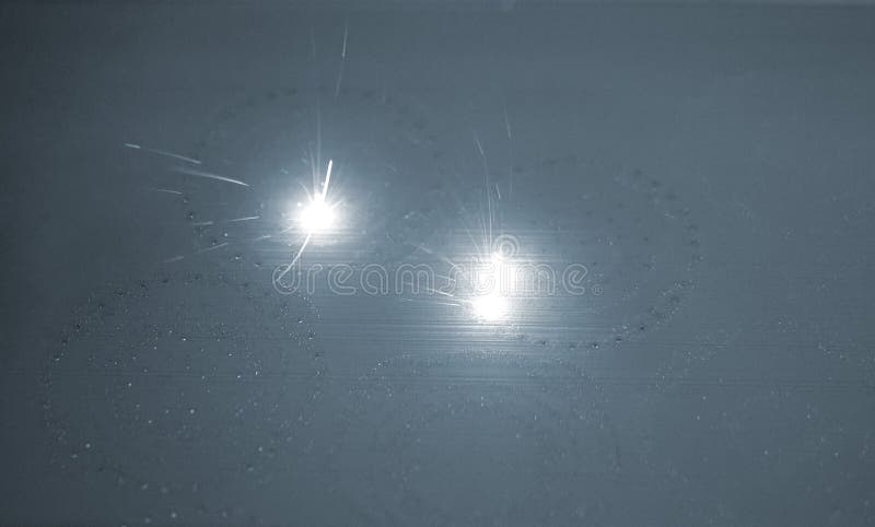 3D printer prints object from metal powder stock image