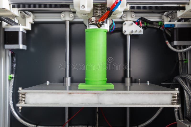 3d Printing with Light Green Filament Stock Photo - D Printing Light Green Filament 47617254