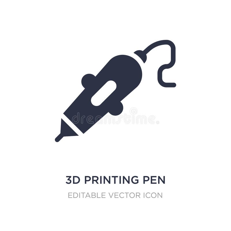 3d printing pen icon on white background. Simple element illustration from Computer concept stock illustration 3d printing pen icon on white background. Simple element illustration from Computer concept stock illustration