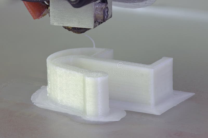 3D Printing. The Plastic Vibration Damper royalty free stock images 3D Printing. The Plastic Vibration Damper royalty free stock images