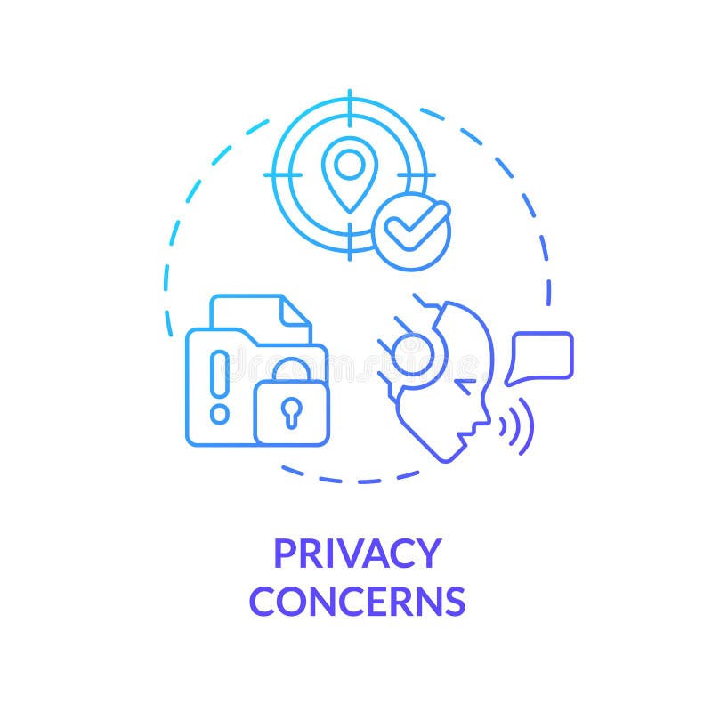 2d de confidențialitate se referă la conceptul de pictogramă gradient royalty free illustration