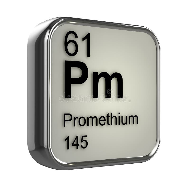 3d Promethium element royalty free illustration