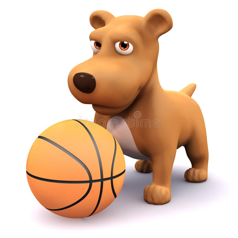 3d Puppy basketball stock illustration. Illustration of cartoon 39519520