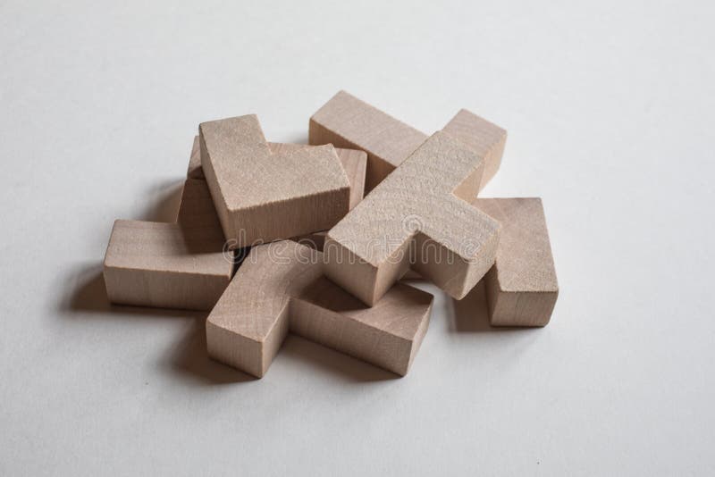 3d Puzzle Game Made Of Wooden Parts Stock Photo Image Of Planning Together 192976320