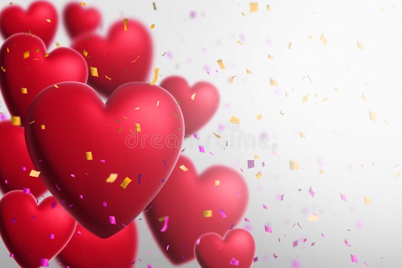 3d que rende corações do dia de Valentim no fundo ilustração royalty free 3d que rende corações do dia de Valentim no fundo ilustração royalty free