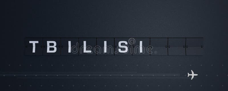 3D que rende Flip Board Capital tbilisi ilustração stock 3D que rende Flip Board Capital tbilisi ilustração stock