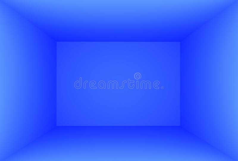 3D que rinde el sitio vacío azul, ejemplo interior libre illustration