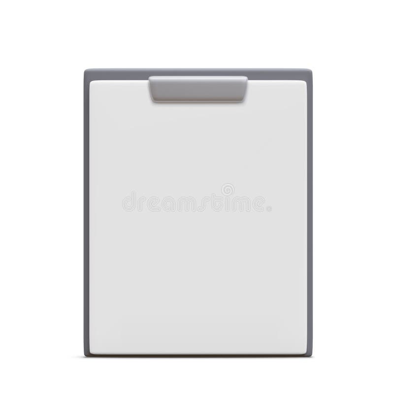 3d realistic document icon isolated on white background. File or text document symbol for modern websites and mobile app UI stock illustration