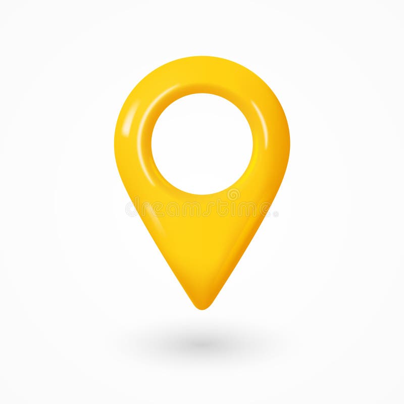 3D realistic location yellow map pin gps pointer markers vector illustration for destination. Web marker for position vector illustration