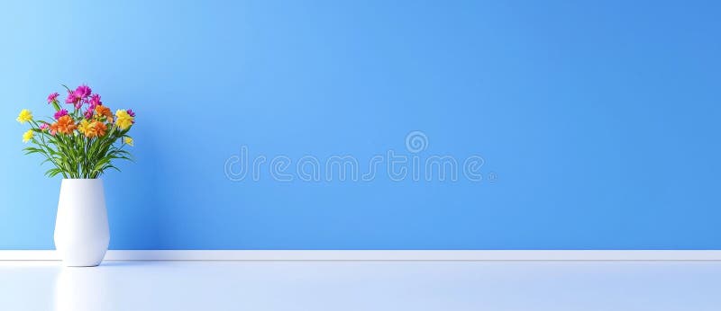 A 3D realistic modern illustration of a clean, empty grey house or office interior, featuring walls, ceiling, and floor vector illustration