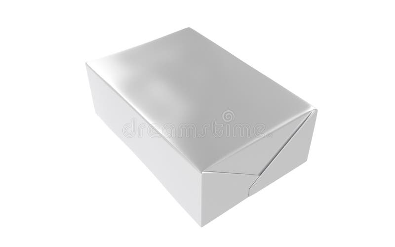 Download Render Of Isolated Paper Wrap Box With Shadow,butter ...
