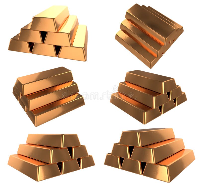 Copper Bars Stock Photo - Download Image Now - Copper, Ingot