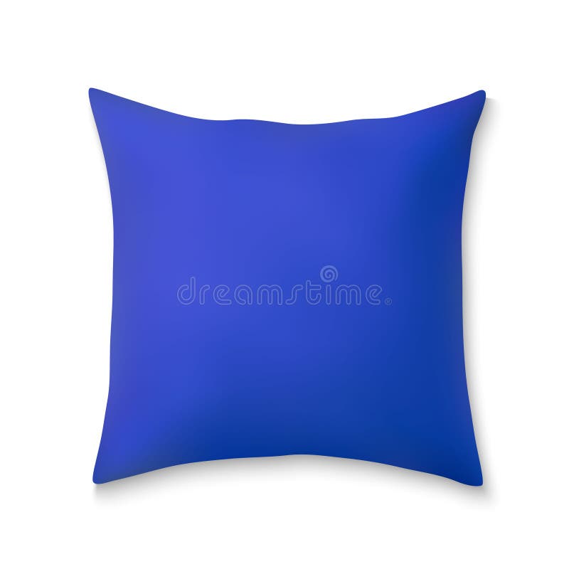 blue square pillow