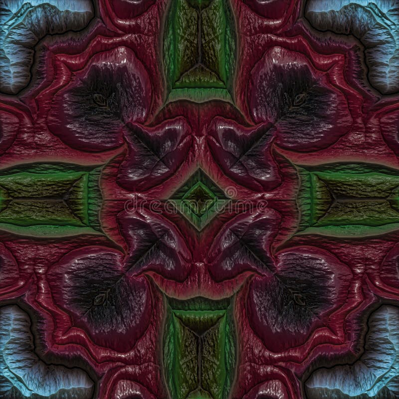 3d red green blue kaleidoscopic fractal graphic royalty free illustration