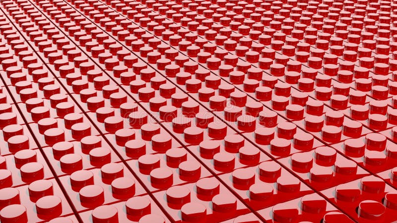 3D red background made of lego blocks. 3D red background made of lego blocks