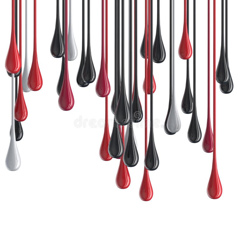 3D red, white and black glossy paint drop blobs royalty free illustration 3D red, white and black glossy paint drop blobs royalty free illustration