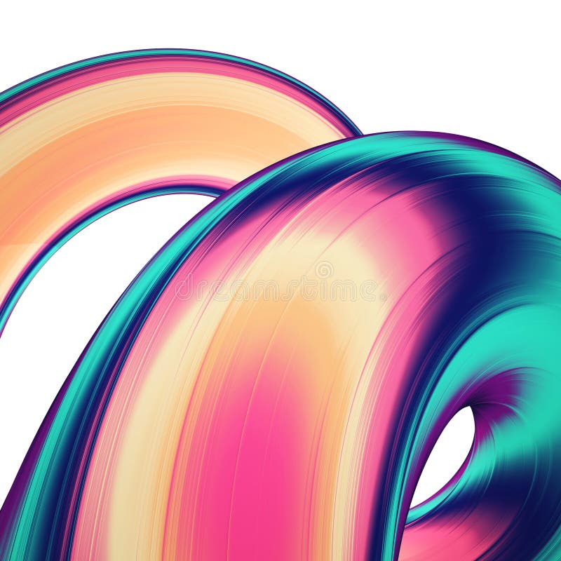 3d redare fundal abstract. forme răsucite colorate în mișcare. artă digitală generată de calculator pentru banner-ul afișier. vector illustration