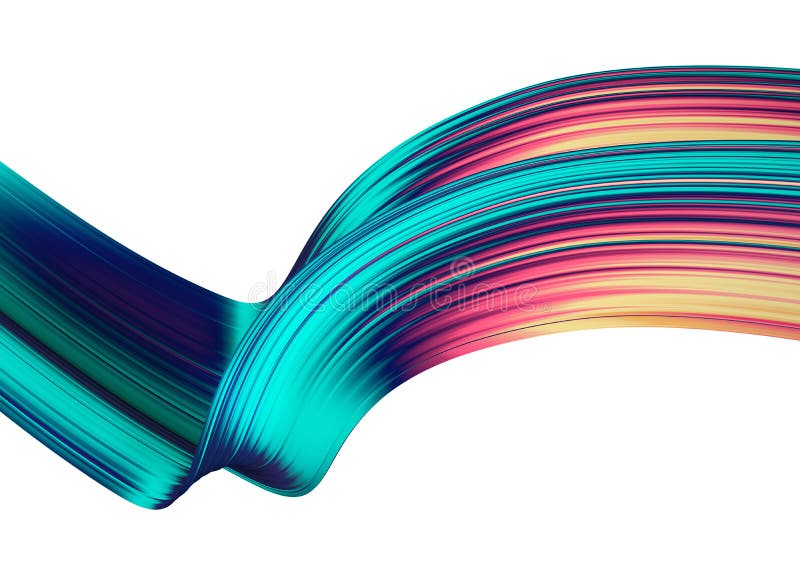 3d redare fundal abstract. forme răsucite colorate în mișcare. artă digitală generată de calculator. vector illustration