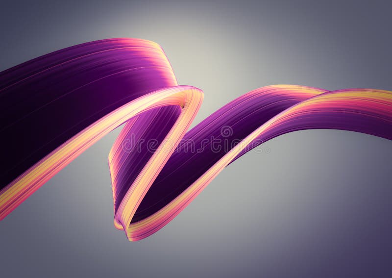 3d redare fundal abstract. forme răsucite colorate în mișcare. artă digitală generată de calculator. vector illustration