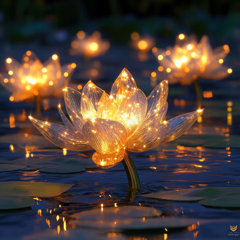 3D redare Loy Krathong Floare plutitoare fundal pentru Loy Krathong Festival stock image