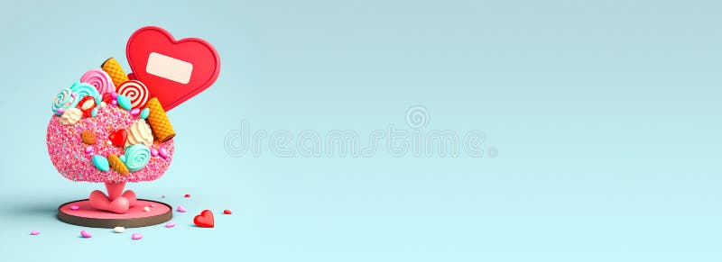 3d redare a unui arbore cardiac realist cu coronare sau a unui suport și a unui spațiu cadru pentru text stock illustration
