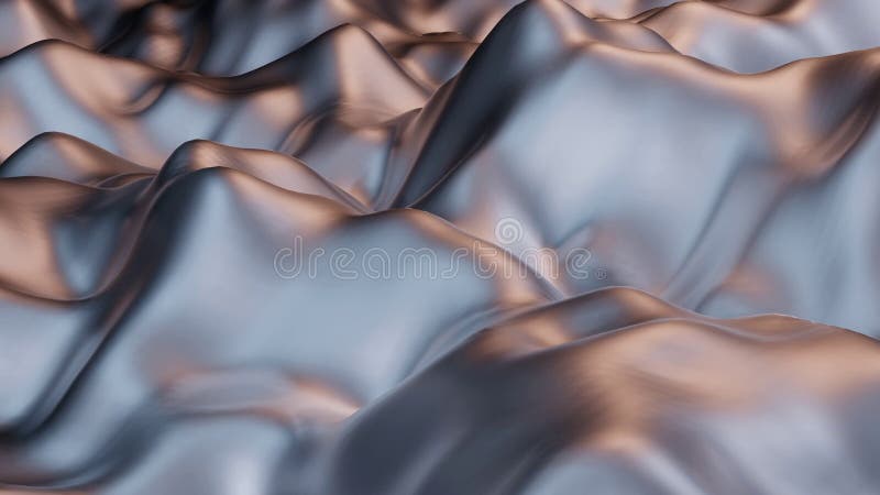 3d redarea formelor plutitoare argintii care formează un fundal mozaic stock illustration